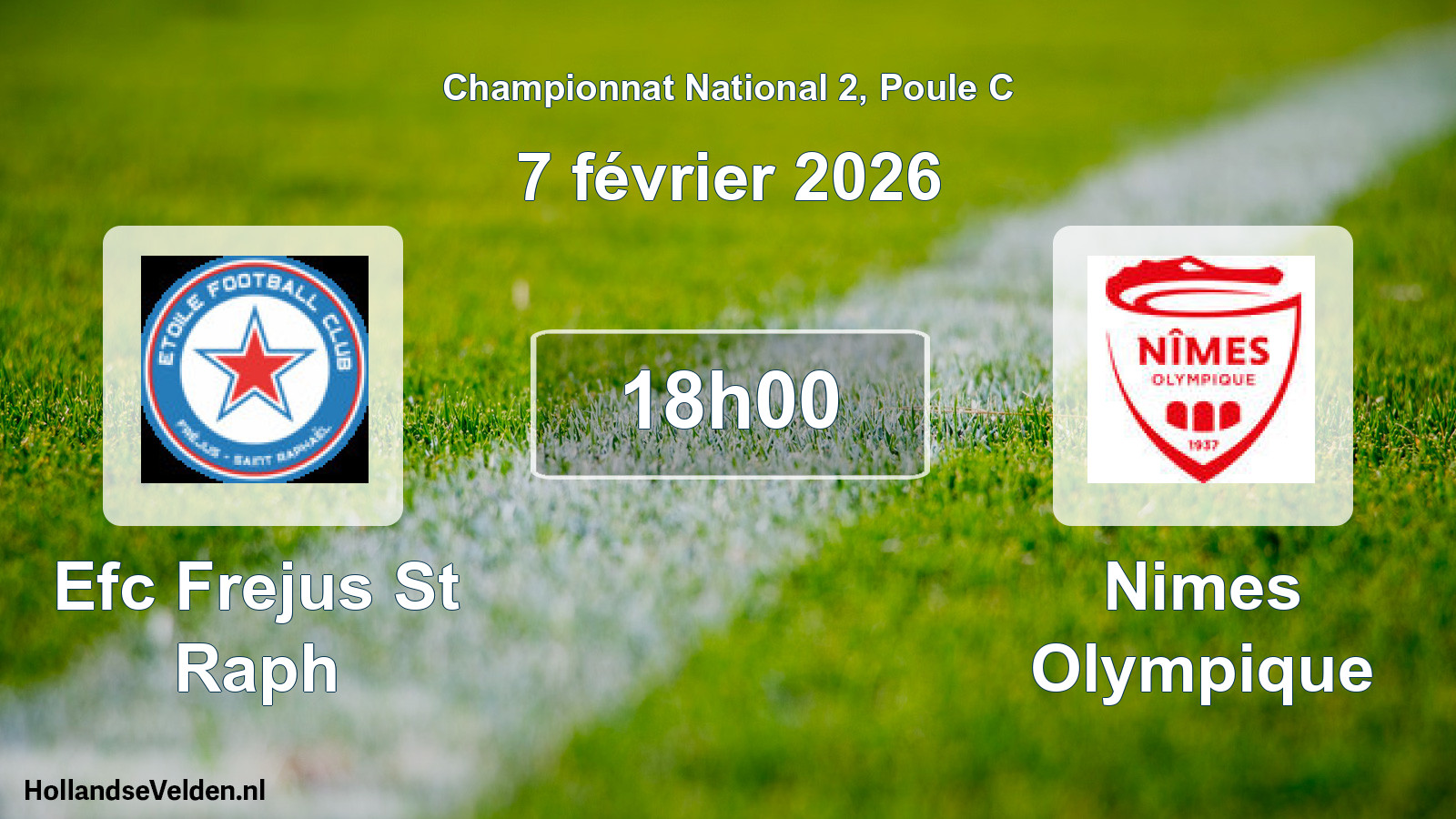 Geplande wedstrijd: Efc Frejus St Raph - Nimes Olympique (7 février 2026)