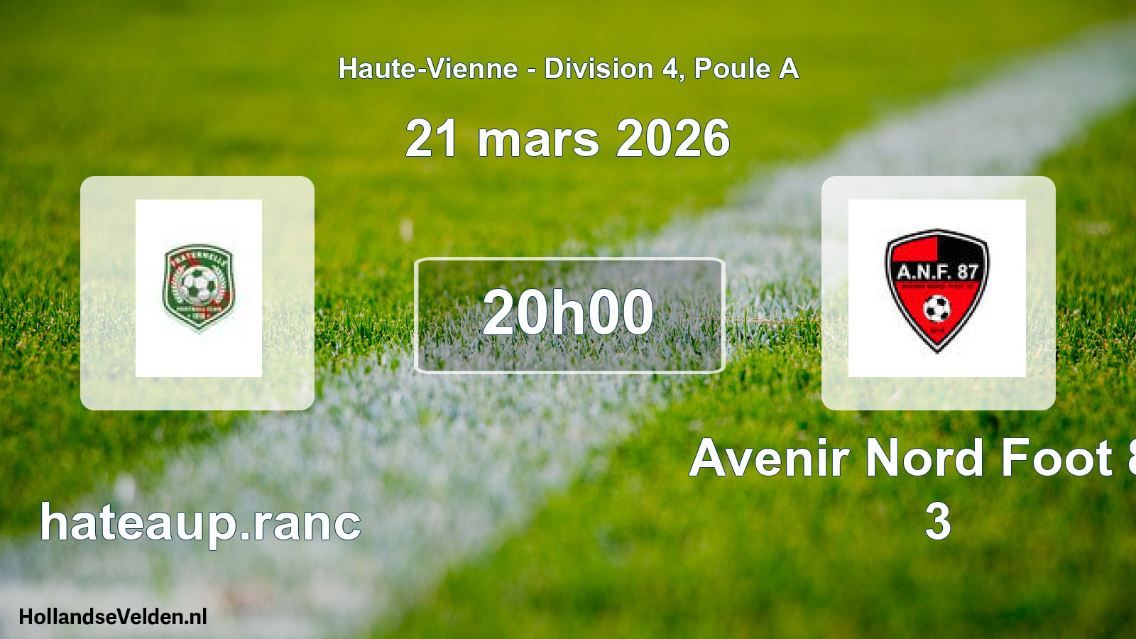 Geplande wedstrijd: Chateaup.ranc - Avenir Nord Foot 87 3 (21 maart 2026)