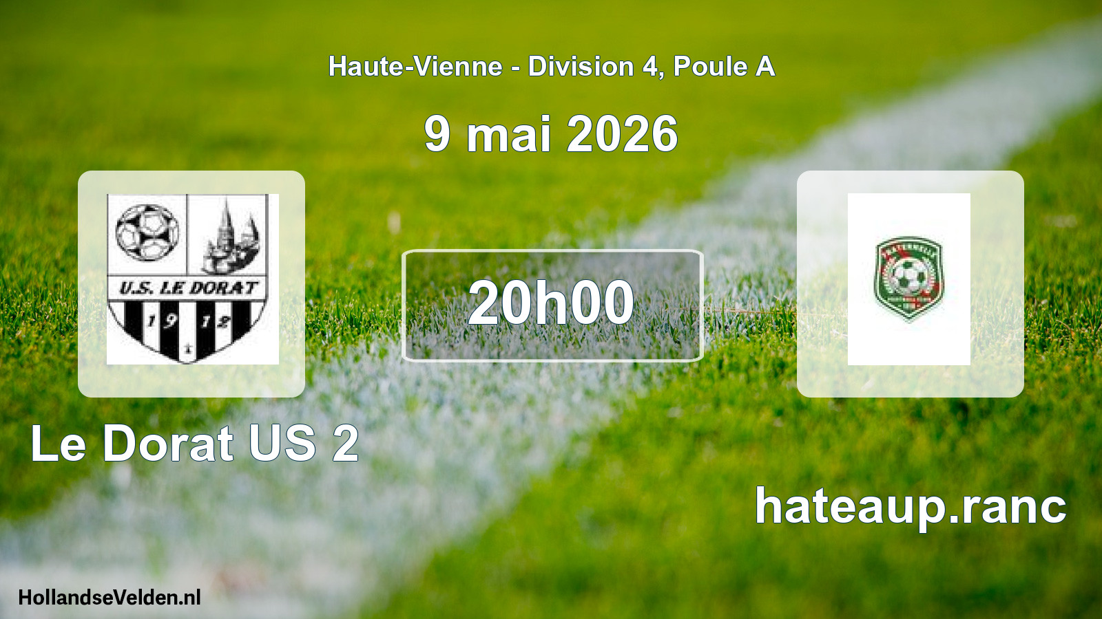 Geplande wedstrijd: Le Dorat US 2 - Chateaup.ranc (9 mei 2026)