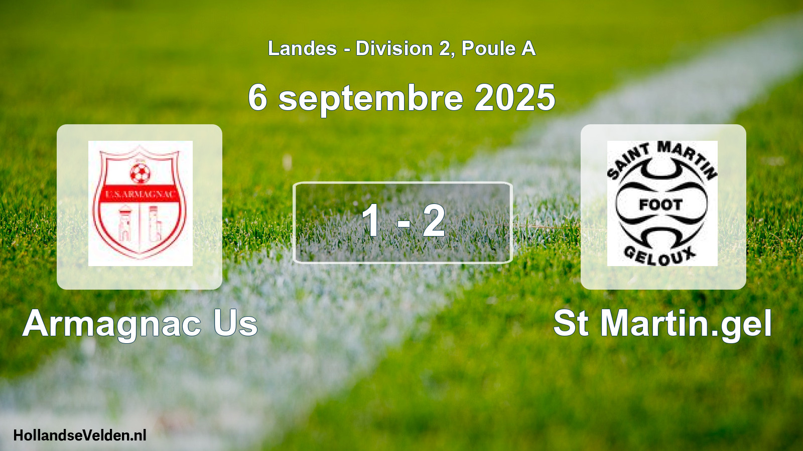 Total number of matches played: Armagnac Us - St Martin.gel 1 - 2 (6 September 2025)