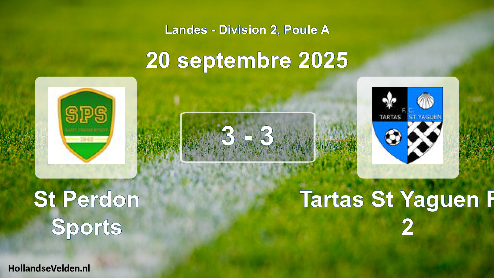 Gespeelde wedstrijd: St Perdon Sports - Tartas St Yaguen FC 2 3 - 3 (20 september 2025)
