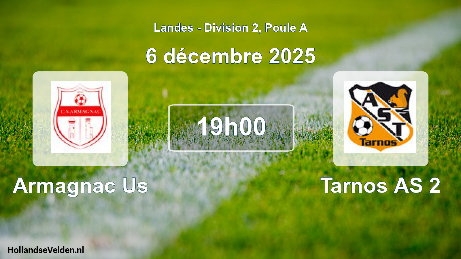 Match programmé: Armagnac Us - Tarnos AS 2 (6 décembre 2025)