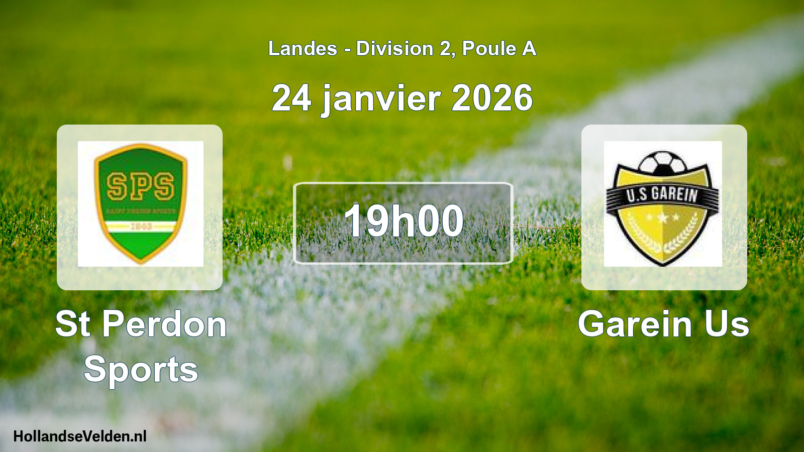 Geplande wedstrijd: St Perdon Sports - Garein Us (24 januari 2026)