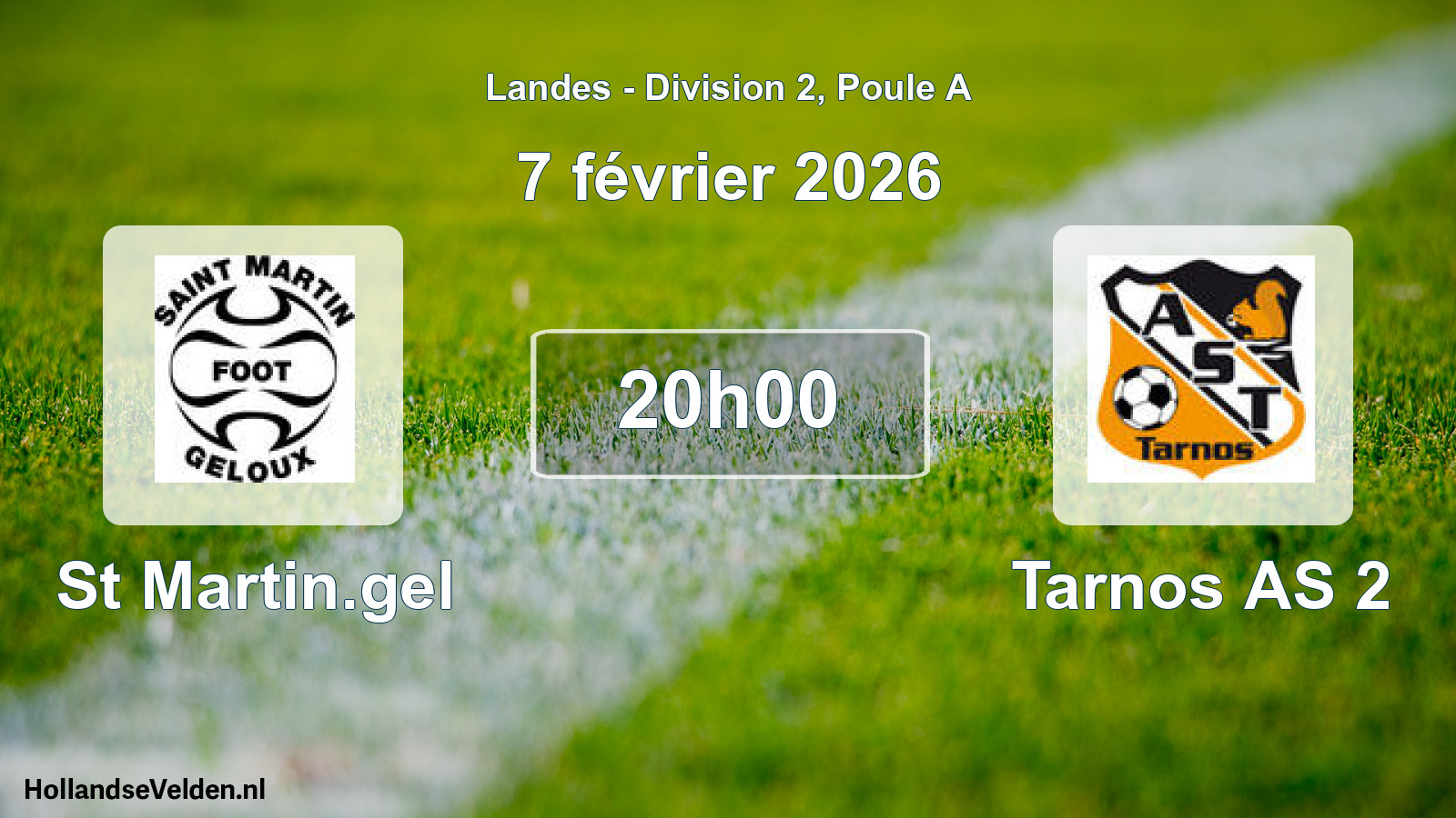 Match programmé: St Martin.gel - Tarnos AS 2 (7 février 2026)