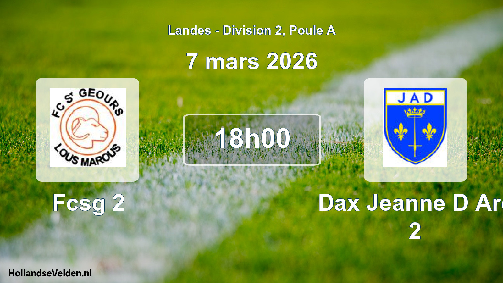 Geplande wedstrijd: Fcsg 2 - Dax Jeanne D Arc 2 (7 maart 2026)