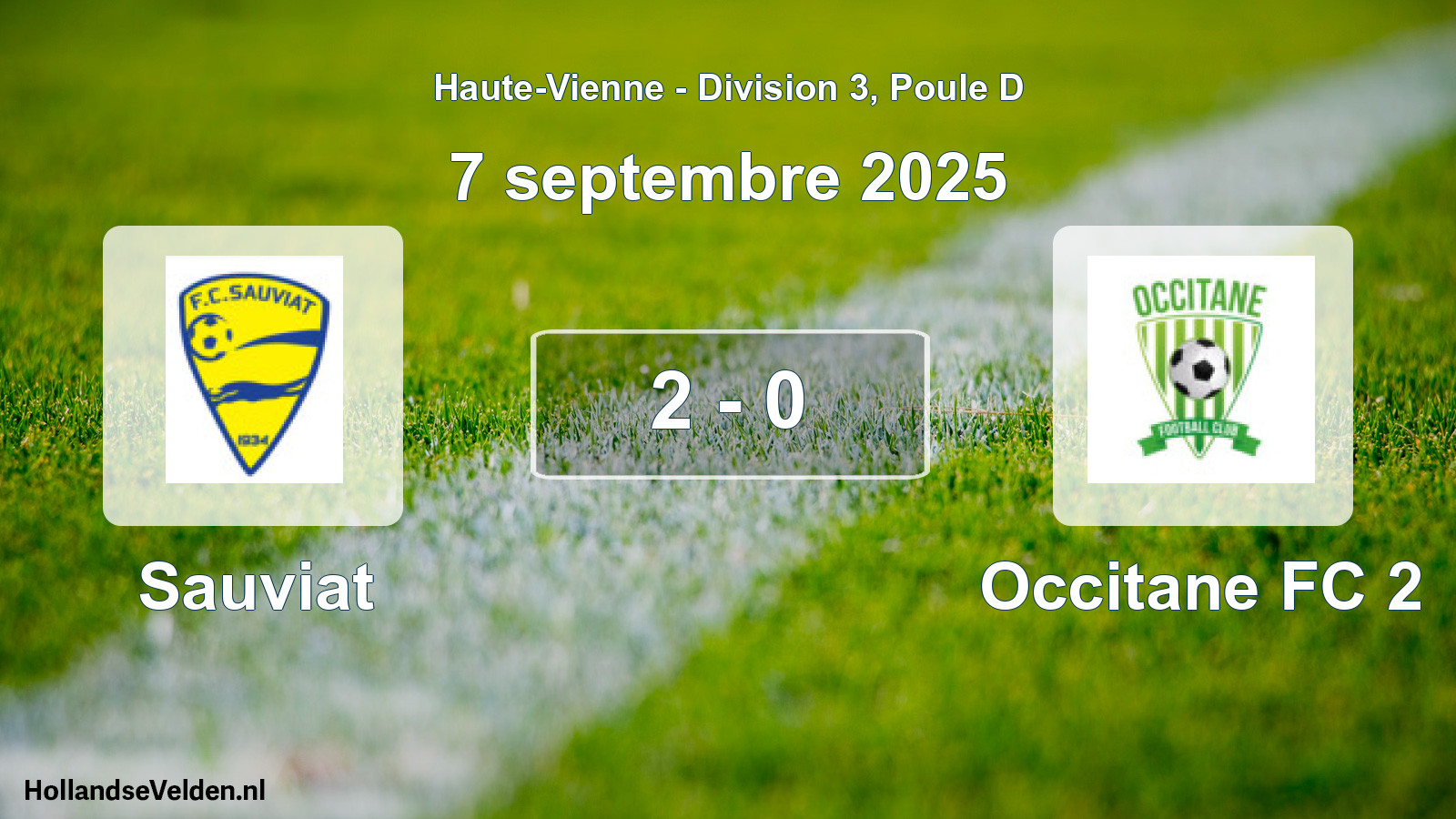Gespeelde wedstrijd: Sauviat - Occitane FC 2 2 - 0 (7 september 2025)