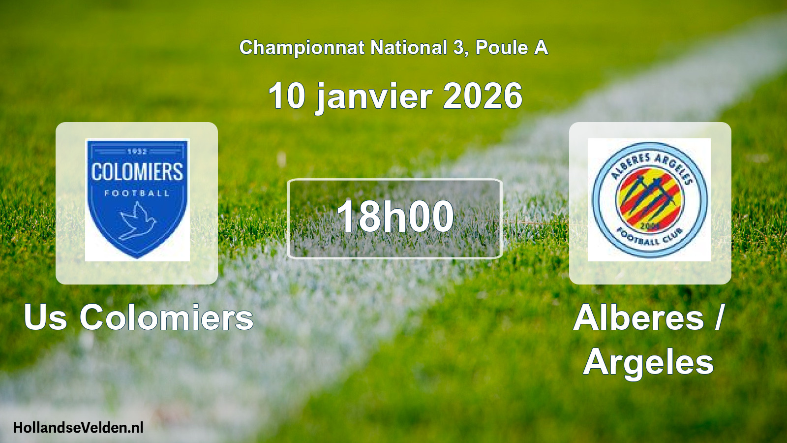 Scheduled Match: Us Colomiers - Alberes / Argeles (10 January 2026)
