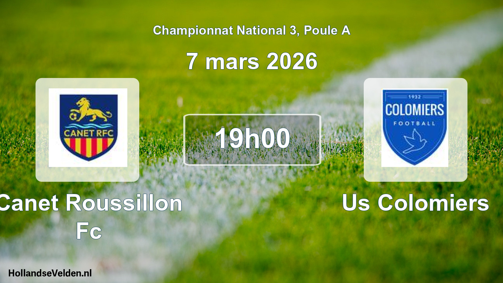 Geplande wedstrijd: Canet Roussillon Fc - Us Colomiers (7 mars 2026)