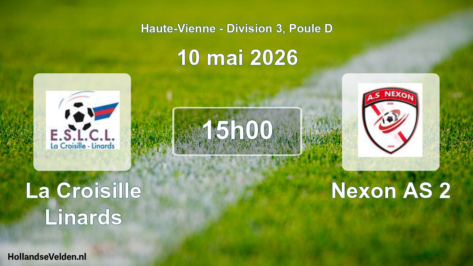 Match programmé: La Croisille Linards - Nexon AS 2 (10 mai 2026)