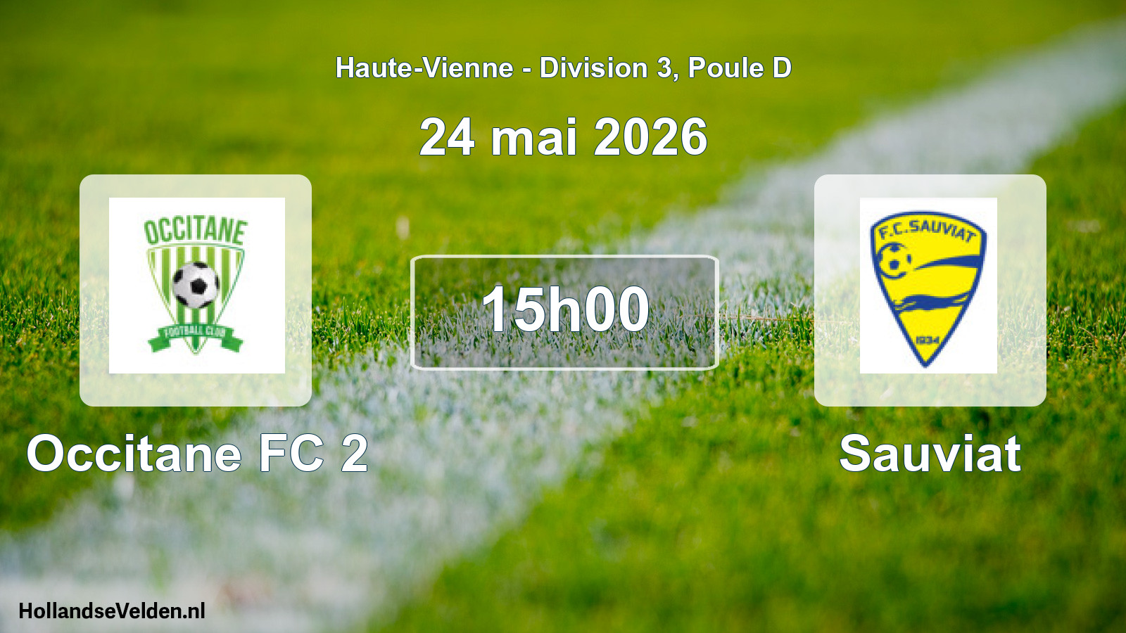 Geplande wedstrijd: Occitane FC 2 - Sauviat (24 mei 2026)