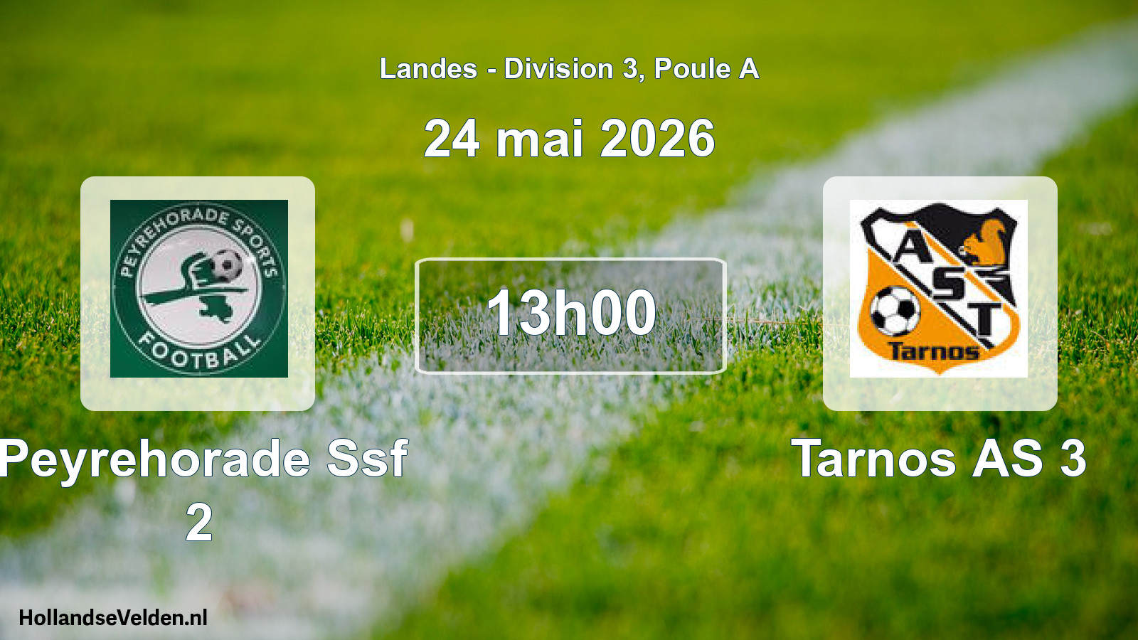 Geplande wedstrijd: Peyrehorade Ssf 2 - Tarnos AS 3 (24 mei 2026)