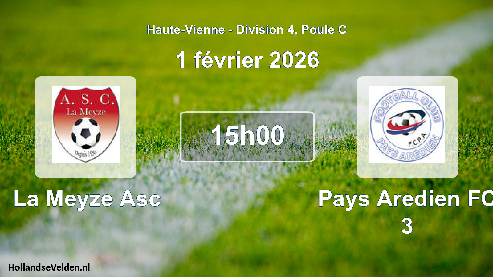 Scheduled Match: La Meyze Asc - Pays Aredien FC 3 (1 February 2026)