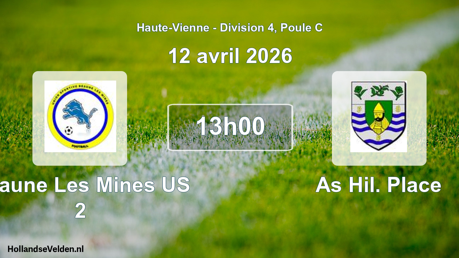 Geplande wedstrijd: Beaune Les Mines US 2 - As Hil. Place (12 april 2026)