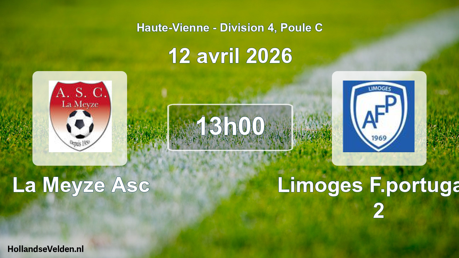 Geplande wedstrijd: La Meyze Asc - Limoges F.portugais 2 (12 april 2026)