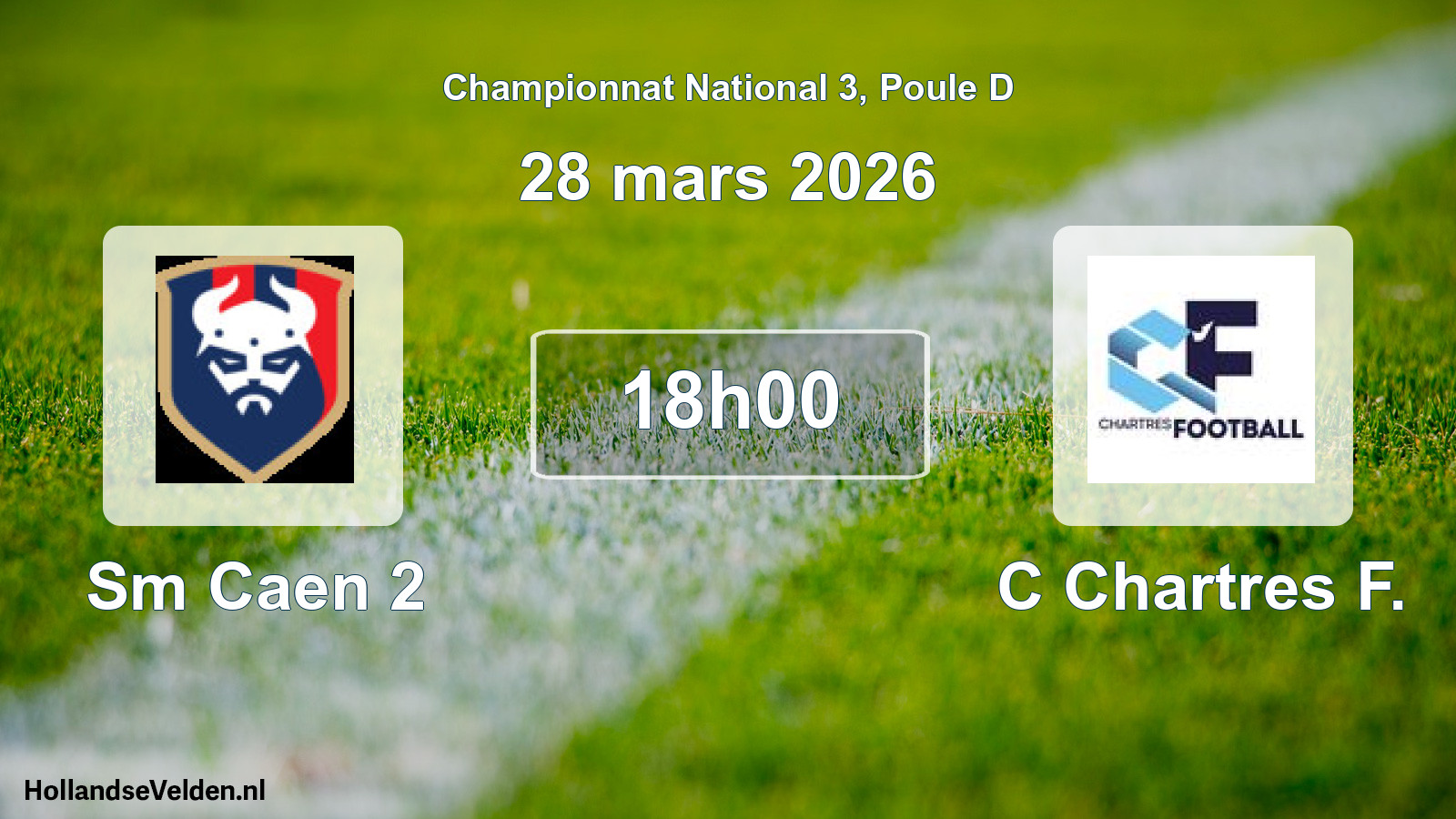 Geplande wedstrijd: Sm Caen 2 - C Chartres F. (28 mars 2026)