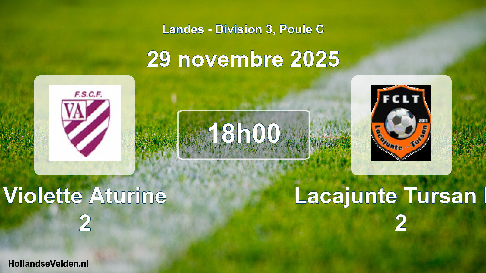 Gespeelde wedstrijd: Violette Aturine 2 - Lacajunte Tursan Fc 2 7 - 0 (29 november 2025)
