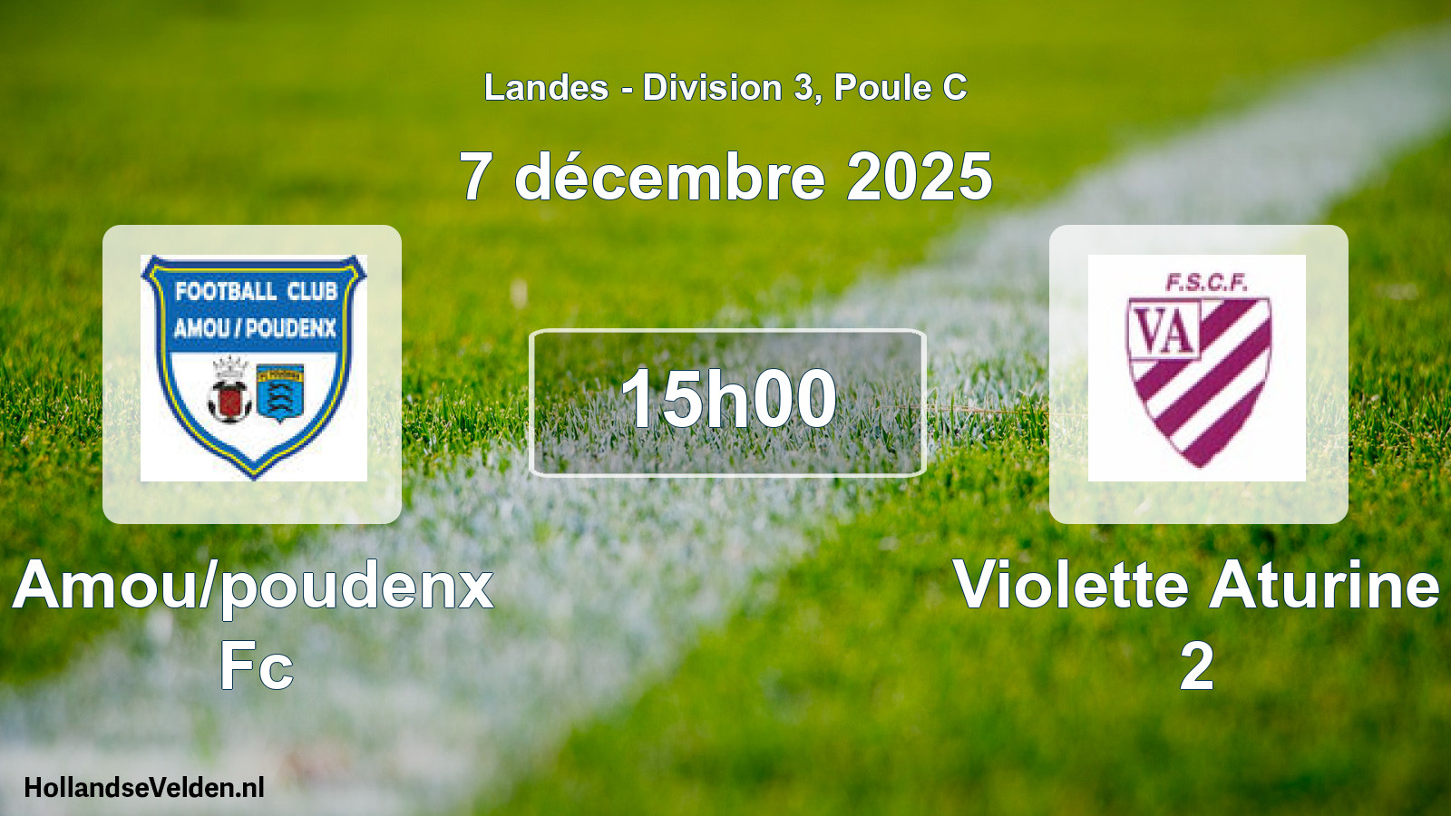 Geplande wedstrijd: Amou/poudenx Fc - Violette Aturine 2 (7 december 2025)