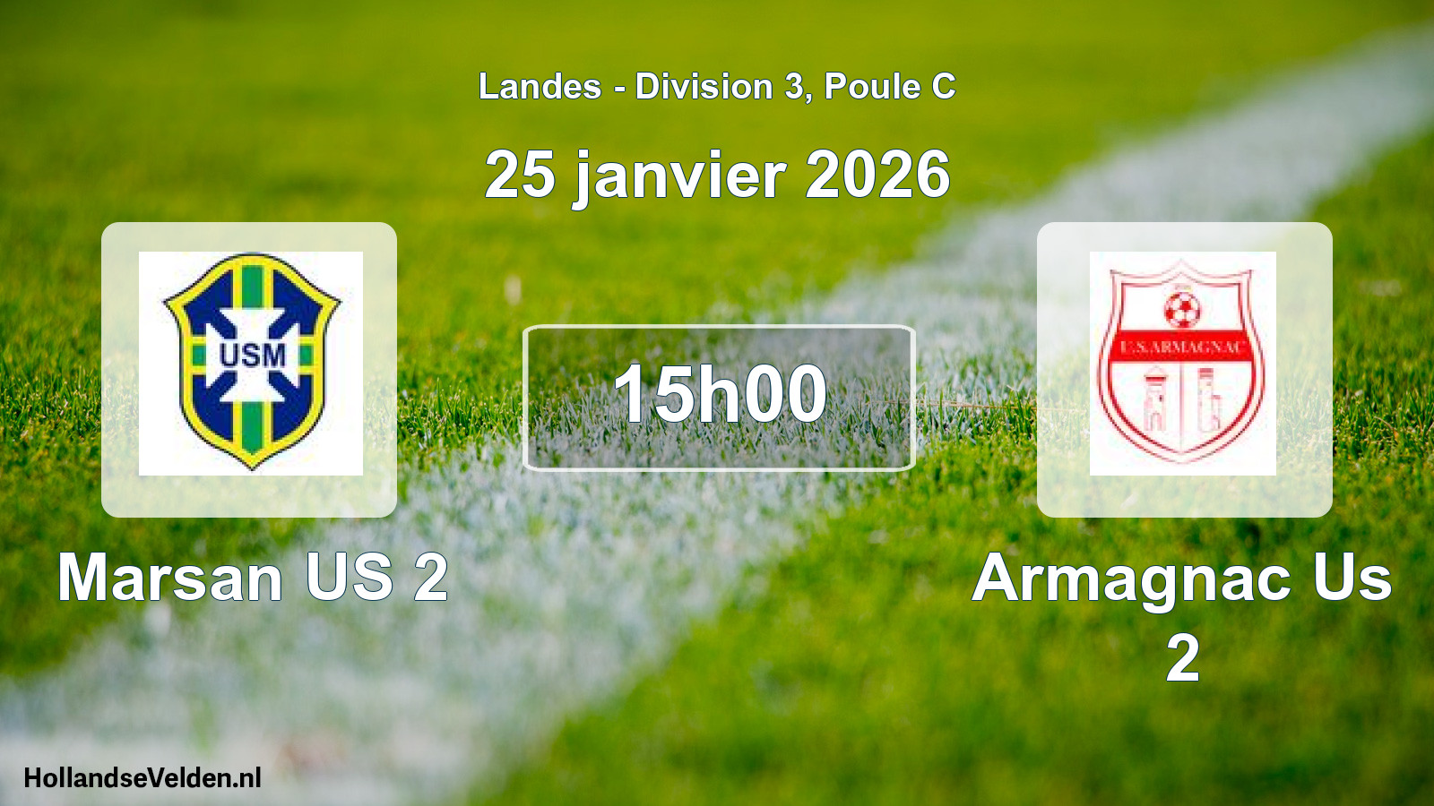 Match programmé: Marsan US 2 - Armagnac Us 2 (25 janvier 2026)