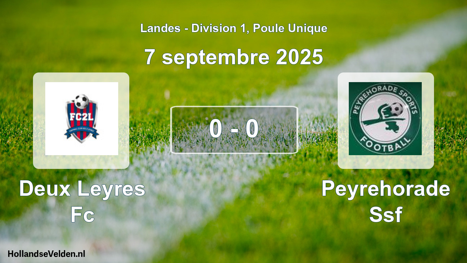 Match joué: Deux Leyres Fc - Peyrehorade Ssf 0 - 0 (7 septembre 2025)