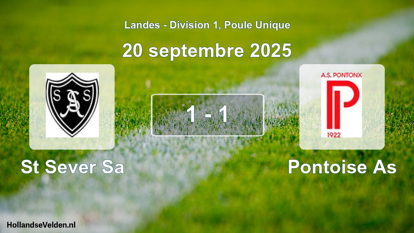 Gespeelde wedstrijd: St Sever Sa - Pontoise As 1 - 1 (20 september 2025)