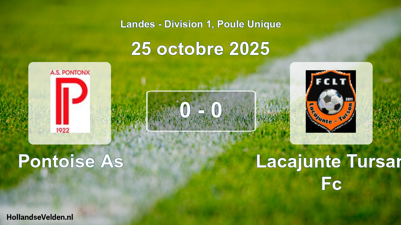 Total number of matches played: Pontoise As - Lacajunte Tursan Fc 0 - 0 (25 October 2025)