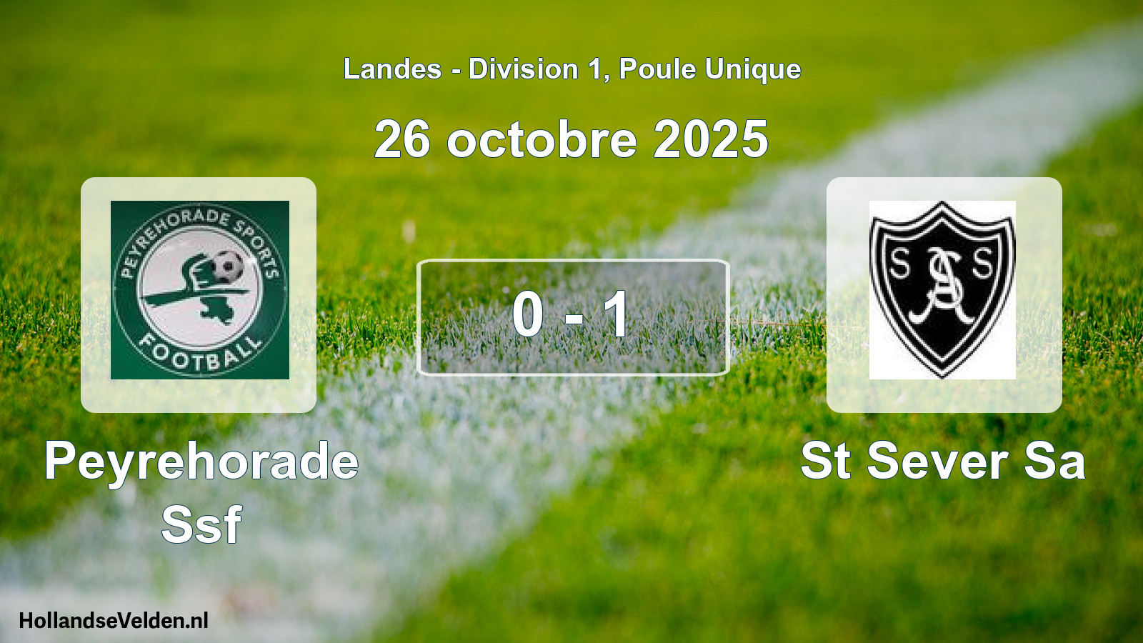 Gespeelde wedstrijd: Peyrehorade Ssf - St Sever Sa 0 - 1 (26 oktober 2025)