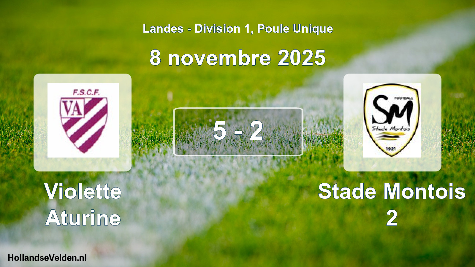 Gespeelde wedstrijd: Violette Aturine - Stade Montois 2 5 - 2 (8 november 2025)