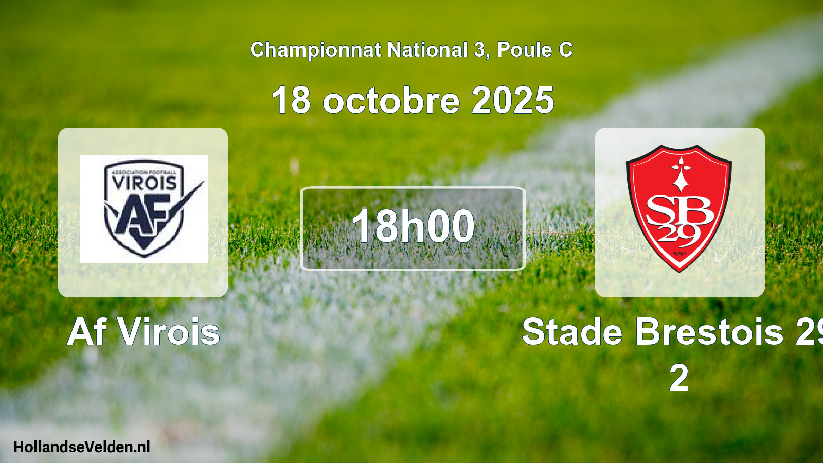 Geplande wedstrijd: Af Virois - Stade Brestois 29 2 (18 oktober 2025)