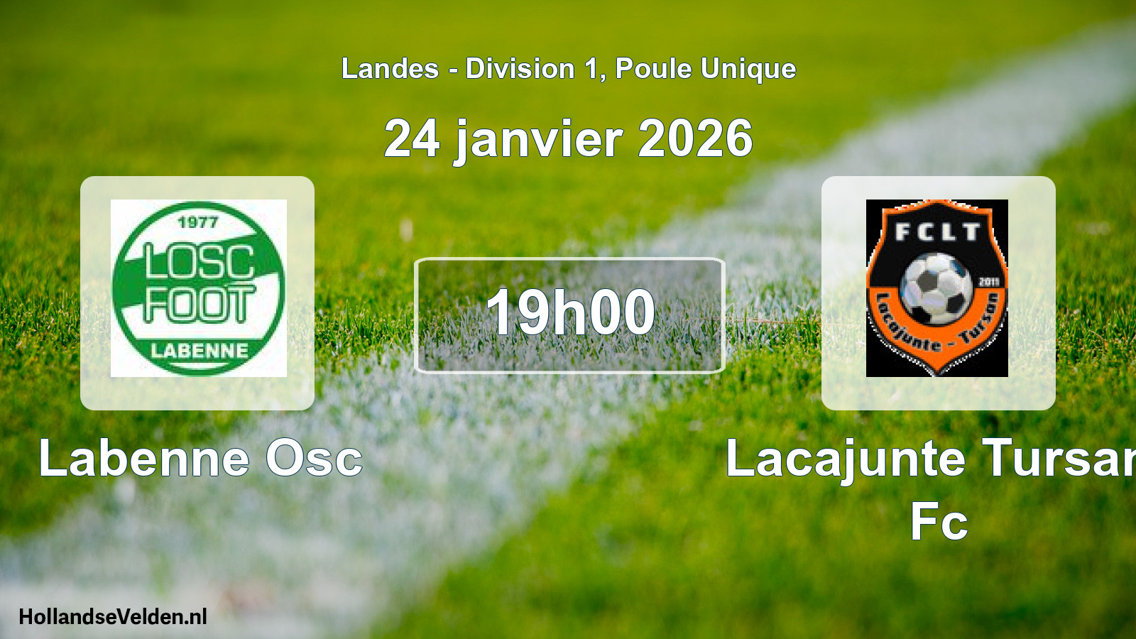 Geplande wedstrijd: Labenne Osc - Lacajunte Tursan Fc (24 januari 2026)