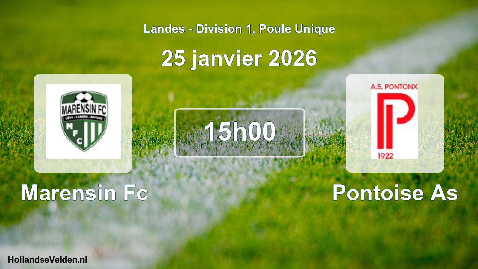 Geplande wedstrijd: Marensin Fc - Pontoise As (25 januari 2026)