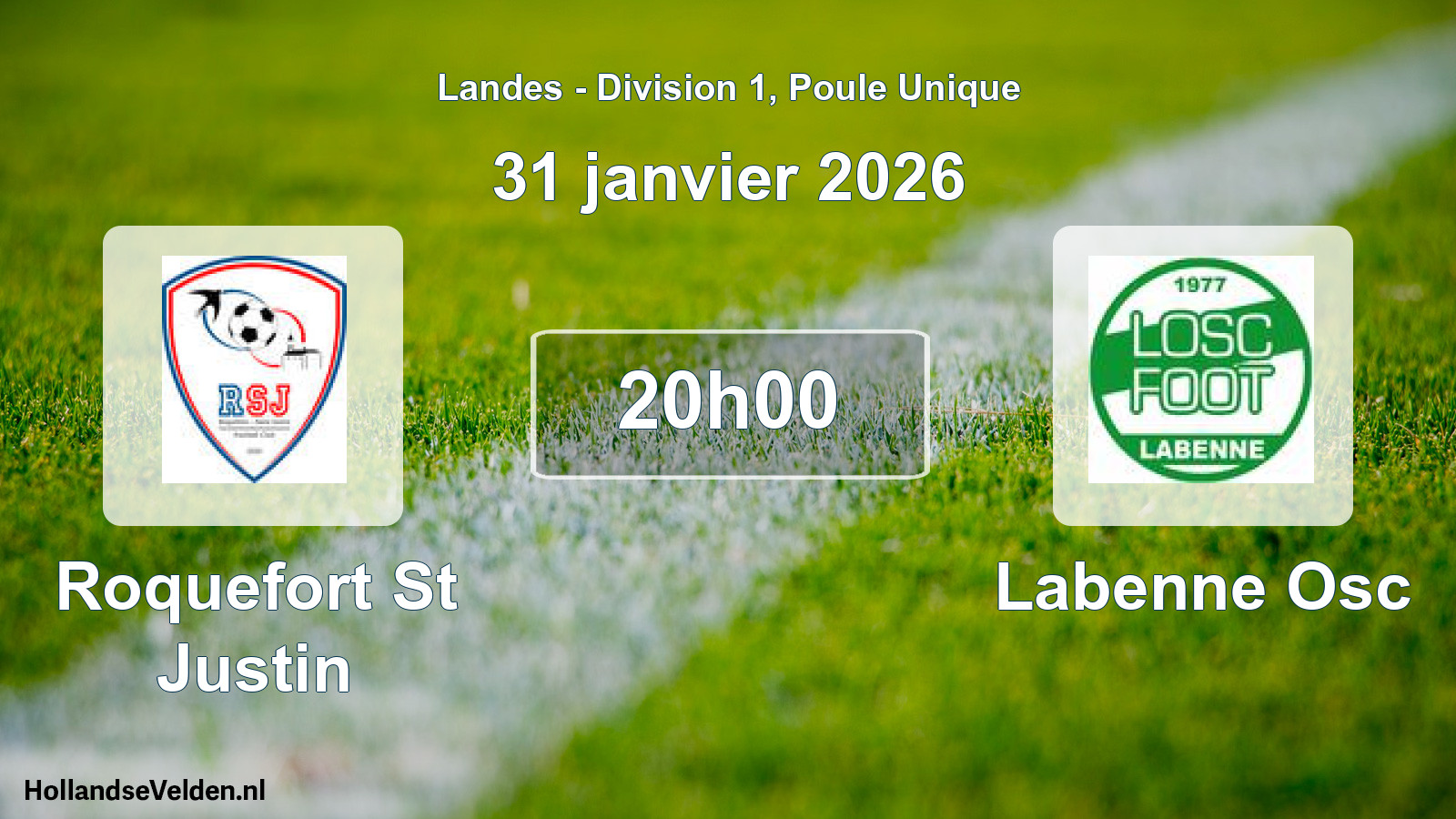 Match programmé: Roquefort St Justin - Labenne Osc (31 janvier 2026)