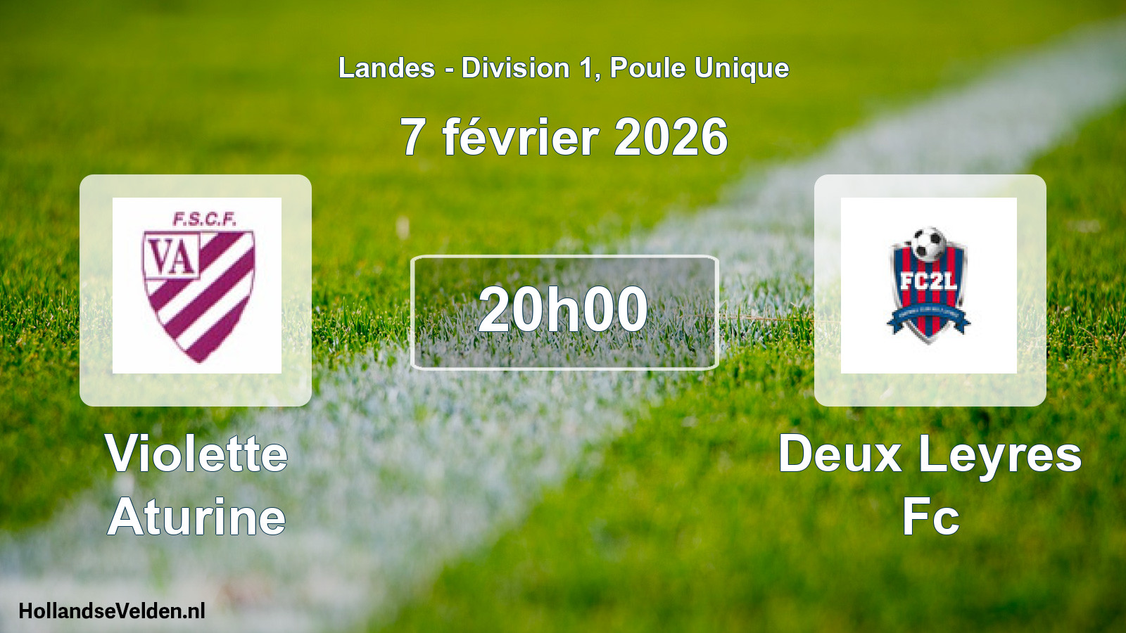 Geplande wedstrijd: Violette Aturine - Deux Leyres Fc (7 februari 2026)