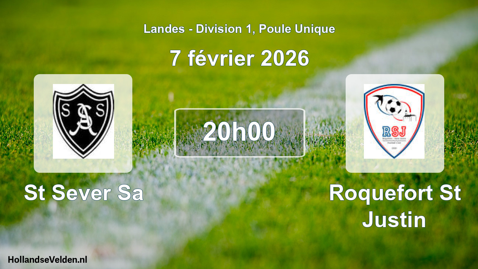 Match programmé: St Sever Sa - Roquefort St Justin (7 février 2026)