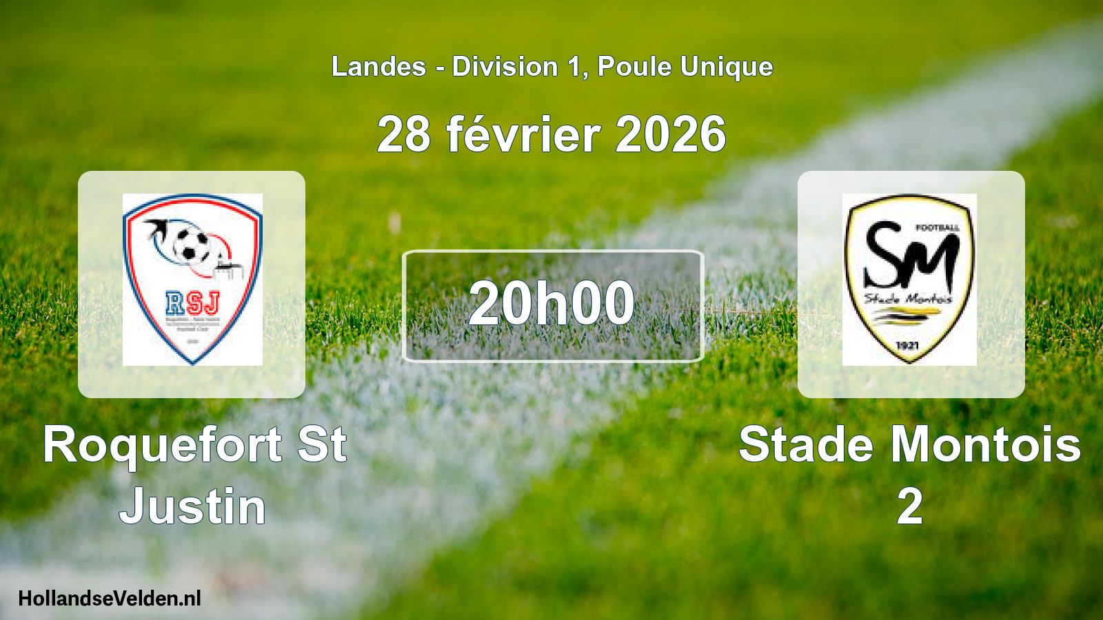 Match programmé: Roquefort St Justin - Stade Montois 2 (28 février 2026)