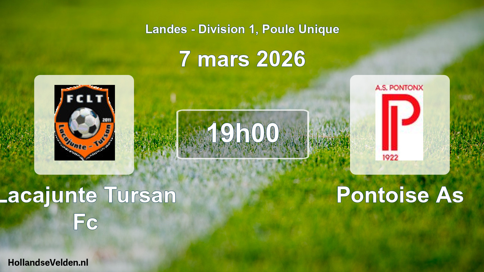 Geplande wedstrijd: Lacajunte Tursan Fc - Pontoise As (7 maart 2026)