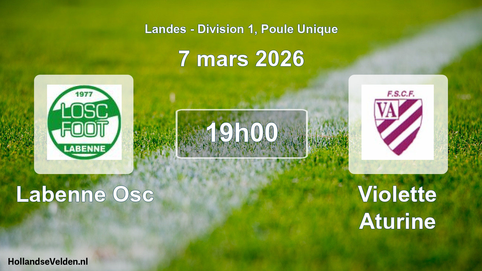 Geplande wedstrijd: Labenne Osc - Violette Aturine (7 maart 2026)