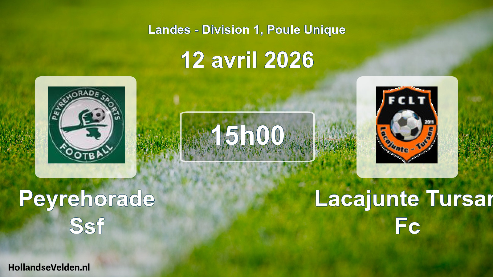Geplande wedstrijd: Peyrehorade Ssf - Lacajunte Tursan Fc (12 april 2026)