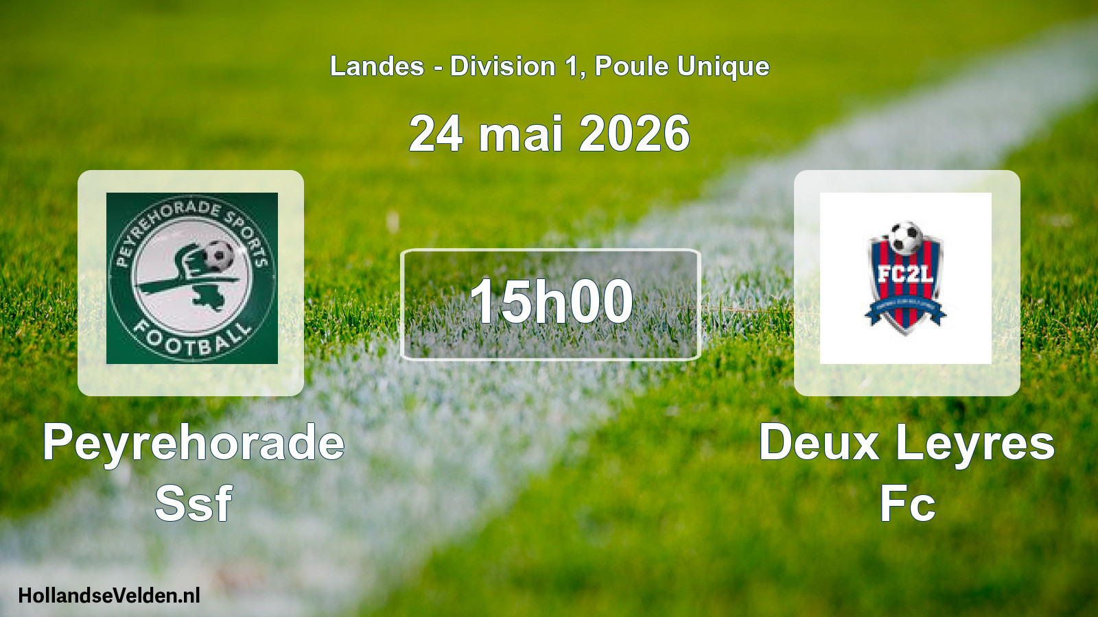 Geplande wedstrijd: Peyrehorade Ssf - Deux Leyres Fc (24 mei 2026)