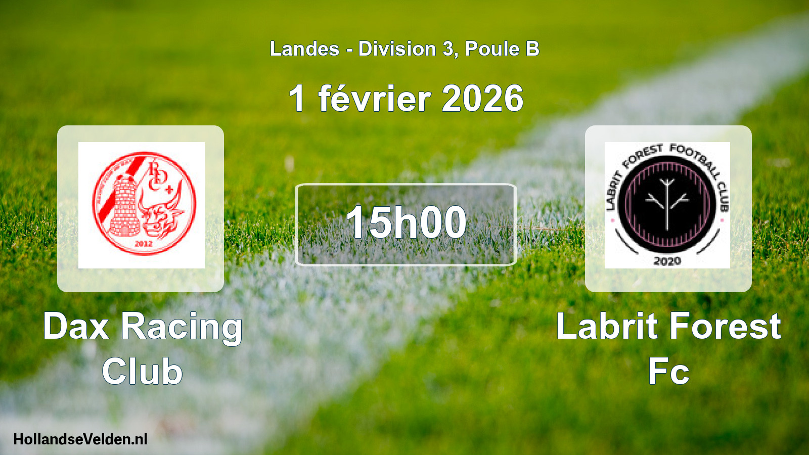 Geplande wedstrijd: Dax Racing Club - Labrit Forest Fc (1 februari 2026)