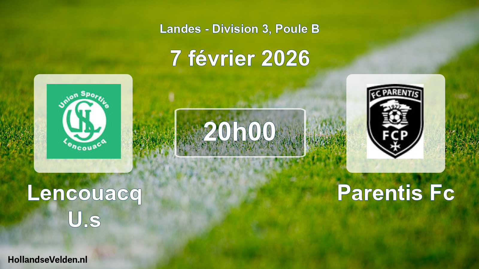 Match programmé: Lencouacq U.s - Parentis Fc (7 février 2026)