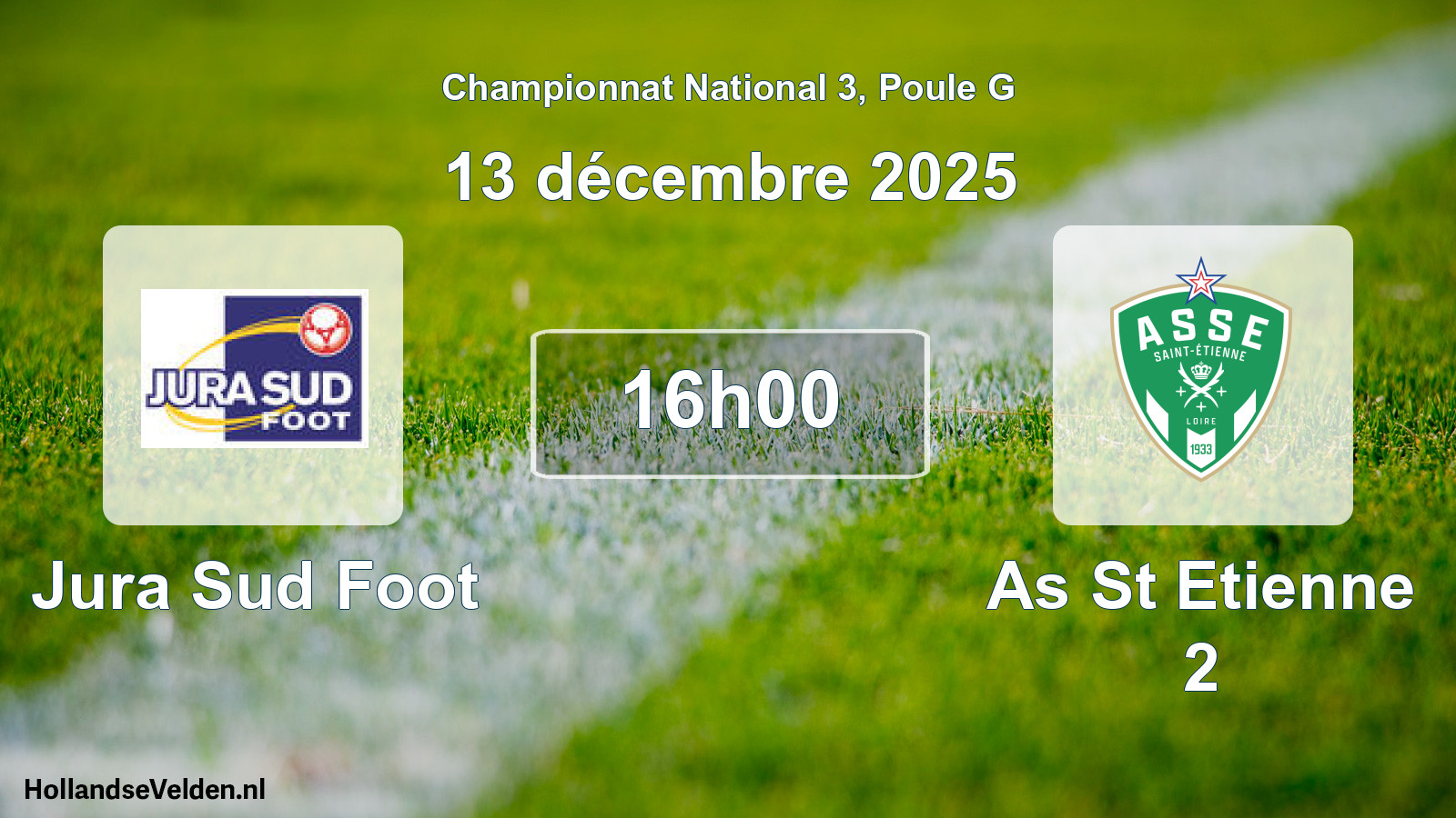 Geplande wedstrijd: Jura Sud Foot - As St Etienne 2 (13 décembre 2025)