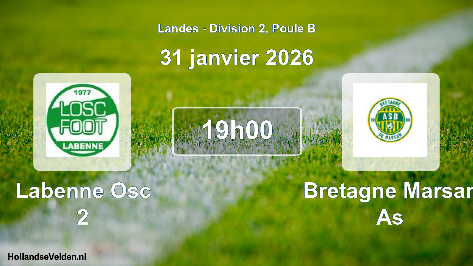 Geplande wedstrijd: Labenne Osc 2 - Bretagne Marsan As (31 januari 2026)