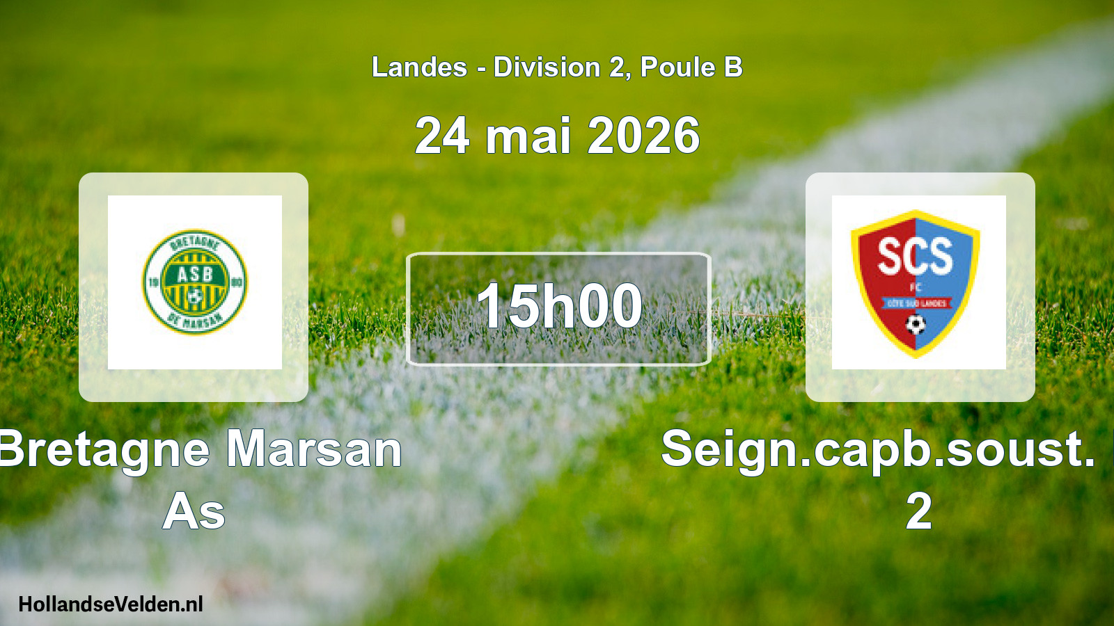 Scheduled Match: Bretagne Marsan As - Seign.capb.soust. FC 2 (24 May 2026)