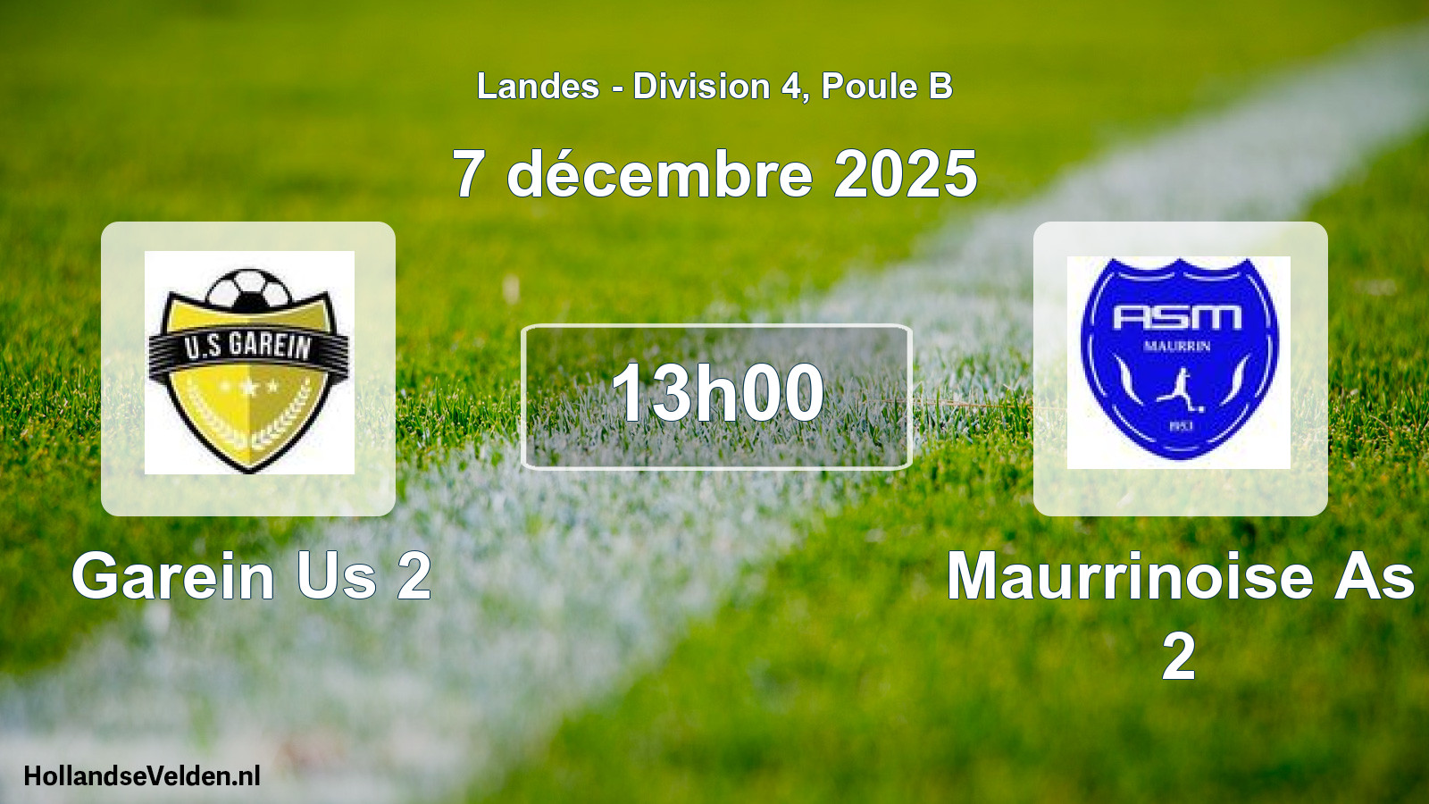 Scheduled Match: Garein Us 2 - Maurrinoise As 2 (7 December 2025)