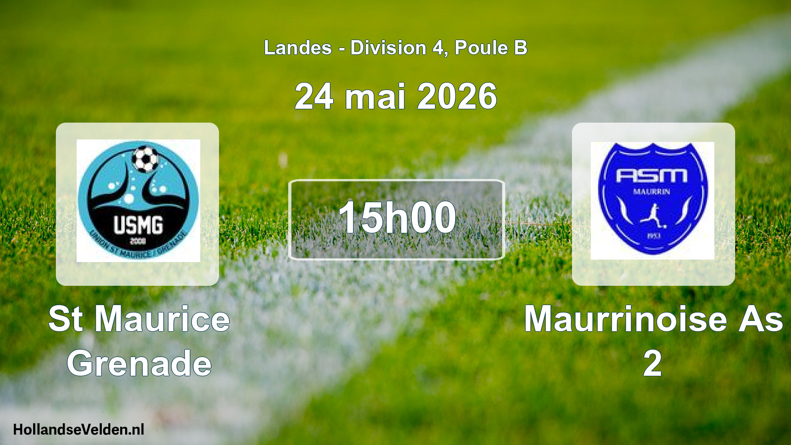 Match programmé: St Maurice Grenade - Maurrinoise As 2 (24 mai 2026)