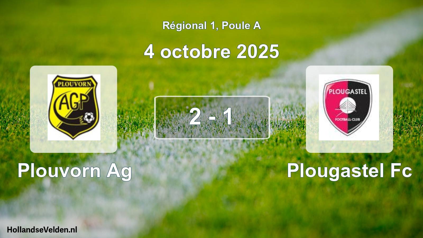 Gespeelde wedstrijd: Plouvorn Ag - Plougastel Fc 2 - 1 (4 octobre 2025)