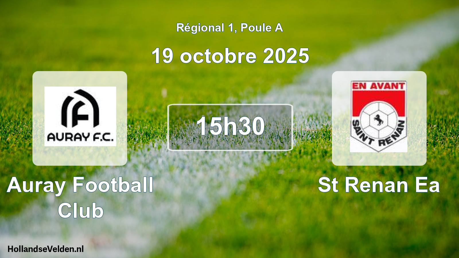 Scheduled Match: Auray Football Club - St Renan Ea (19 October 2025)