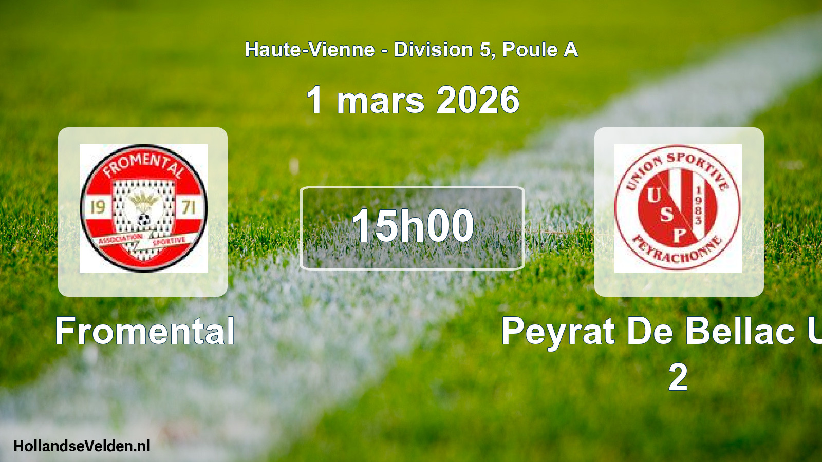 Match programmé: Fromental - Peyrat De Bellac US 2 (1 mars 2026)