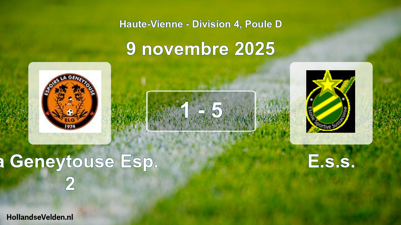 Match joué: La Geneytouse Esp. 2 - E.s.s. 1 - 5 (9 novembre 2025)