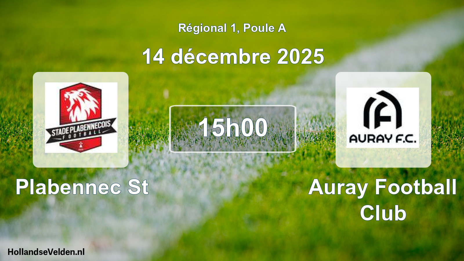 Geplande wedstrijd: Plabennec St - Auray Football Club (14 december 2025)